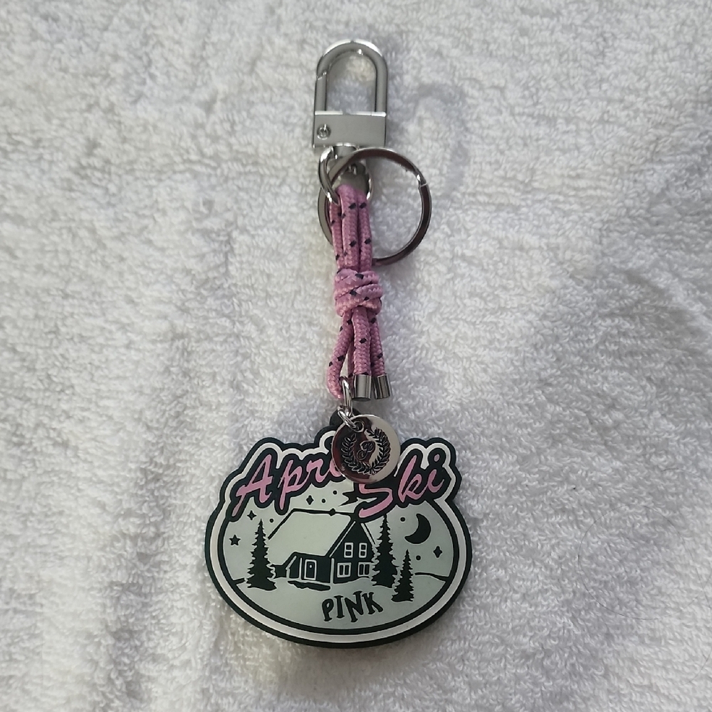 Pink Apres Ski Keychain.